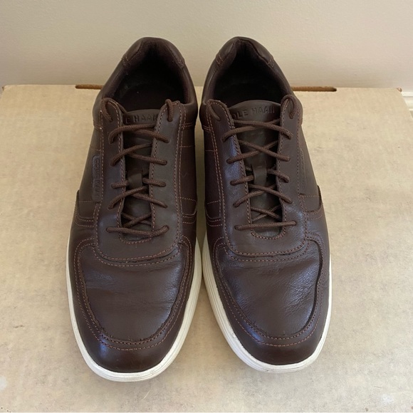 Cole Haan Men's Grand Tour Sport Oxford Sneakers Leather Size 8M Chestnut - Picture 3 of 9